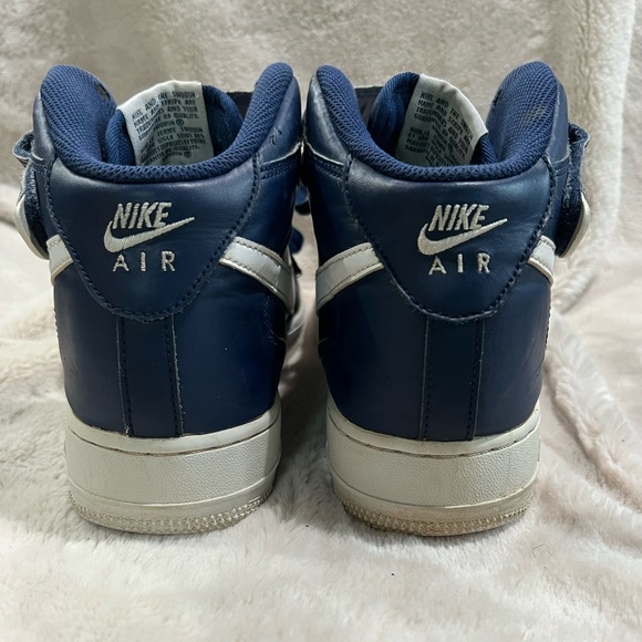 Nike Air Force 1 Hi Top Navy Blue 2016 Size 9 - Picture 4 of 7